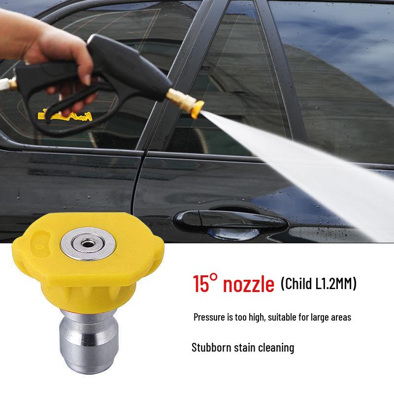 1/4 Ultra High Pressure Car Washer Nozzle: Quick-Connect Fan-Shaped Spray Attachment