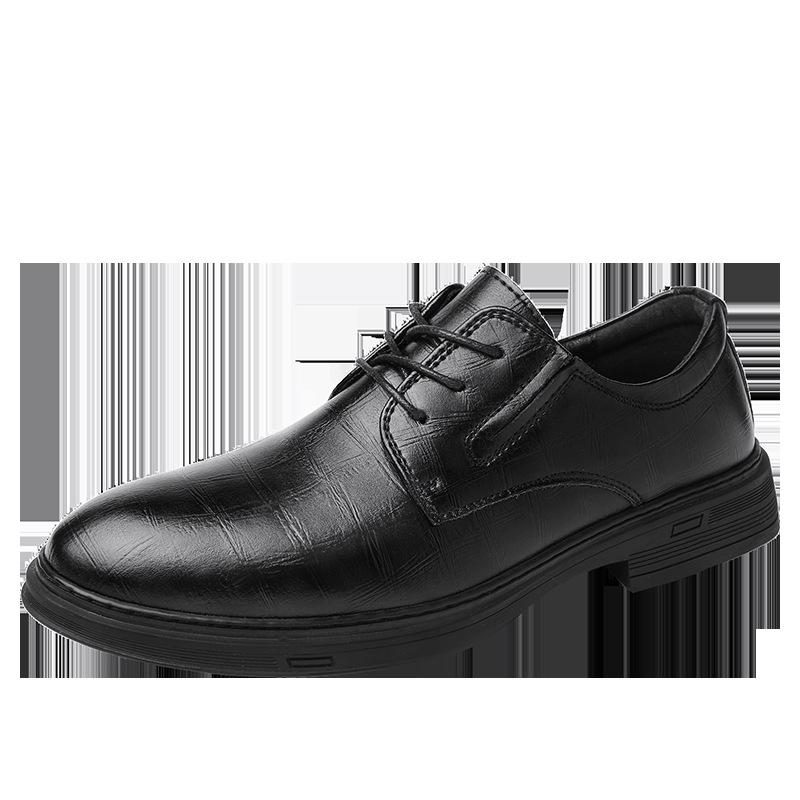 Large Size Men's Casual Pointed British Brock Leather Small Leather Shoes