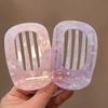French Oval Hair Claw Clip for Women Leopard Matte Curved Flat Styling Barrettes Acrylic Lying Down Hair Accessories New Design