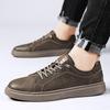 Fashion Genuine Leather Italian Casual Shoes Men's Lace Up Oxford Shoes Outdoor Jogging Shoes Office Men's Dress Shoes Large Size 36-45