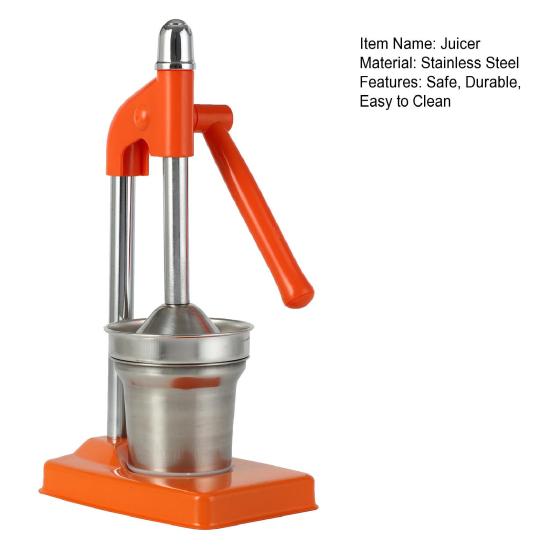 Manual Hand Press Stainless Steel Juicer Heavy Duty Citrus Lemon Squeezer for Orange Lime Easy To Clean Home Kitchen Helper