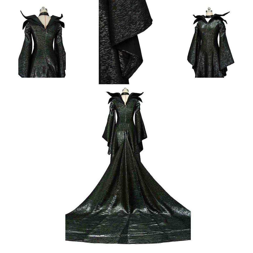 Schönes Angelina Maleficent Cosplay Kostüm Kleid Halloween Uniform Anzug Outfit