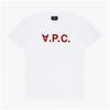 A.p.c. VelveT Logo STandard Grand Unisex T shirT M26384 Ilm Blanc TerracoTTa Vpc