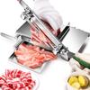 Spolehli Meat Slicer Manual 234mm 430 Food Grade Stainless Steel Adjustable Thickness 0-40mm Frozen Home & Commercial Use with Non-Slip Mat