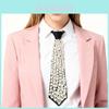 Pearl Necklace Tie For Women With Adjustable Lazy Design For Business And Casual Wear