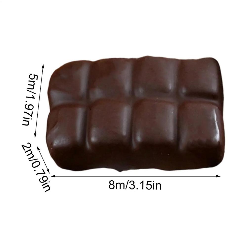Chocolate Squeeze Toy Crispy Chocolate Wax Cracking Stress Ball Soft Realistic Food Squeeze Fidget Toy For Teens Adults Home