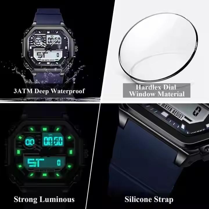 POEDAGAR Watch for Men 993 High Quality Led Display Digital Watches Sport Wristwatches Montre Homme Custom Watch