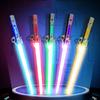 Children Colorful Glowing Sword Toys Telescopic Music Laser Sword 2-In-1 Rotating Decompression Light Sword Kids Adult Boys Toys