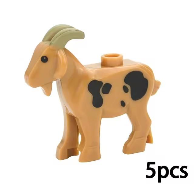MOC City Animal Building Block Figures Goat Sheep Eagle Owl Panda Parrot Seagull Penguin Zoo Fram Accessories Bricks Toy
