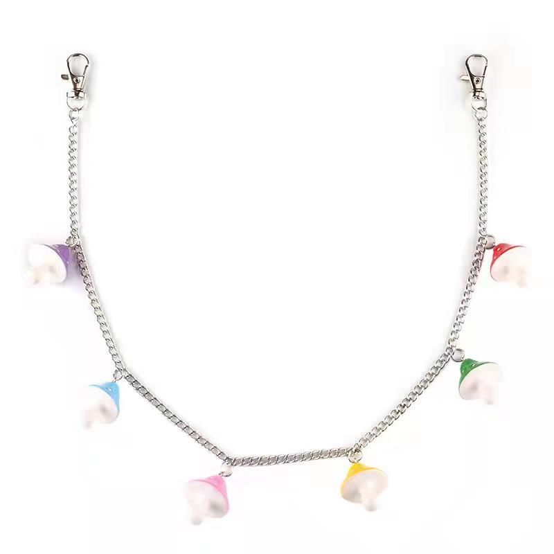 Cross-Border Mushroom Head Pendant Waist Chain with Cute Dopamine Design