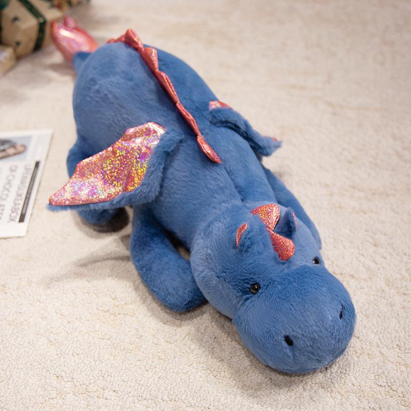 

90-140СМ Милая плюшевая игрушка Летающий динозавр Мультяшный динозавр с крыльями Мягкая набивная игрушка Подушка Куклы для сна Подушка 90cm синий