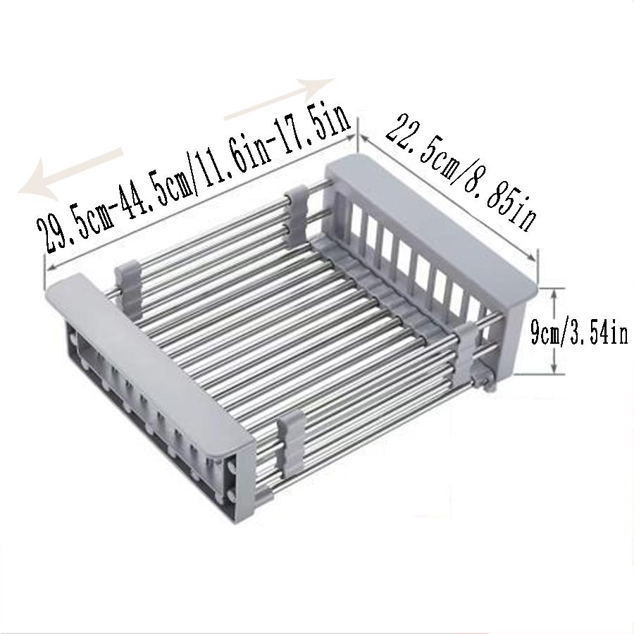 

1шт кухонная дренажная стойка многофункциональная выдвижная полка для посуды полка для хранения посуды корзина для слива раковины из нержавеющей стали