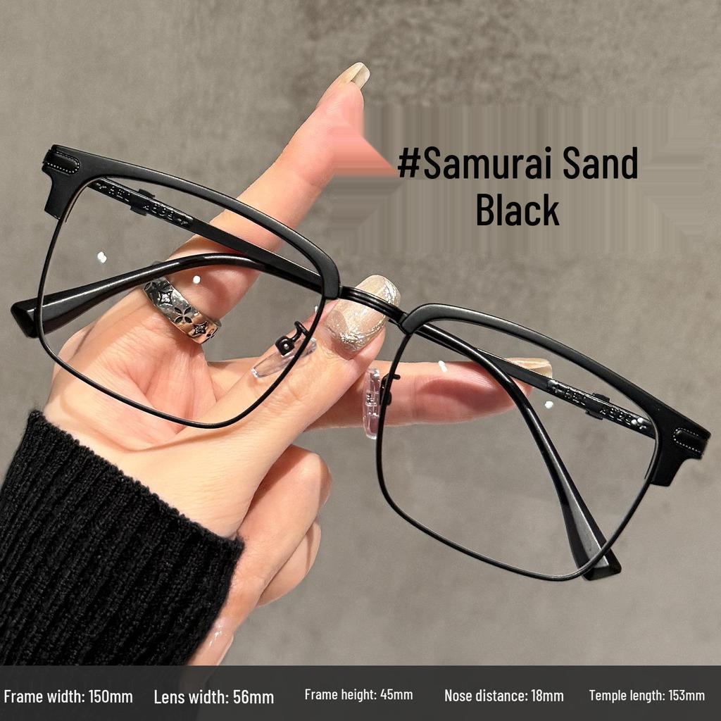 Neue High-End Unisex Halbrandbrille - Blaulichtfilter, Passform für großes Gesicht, Kann mit Sehstärke verglast werden.