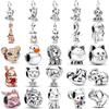 925 Silver Monkey, Elephant Beads, Dog and Cat Pendant Suitable for European Original Bracelet DIY Accessories Exquisite Jewelry