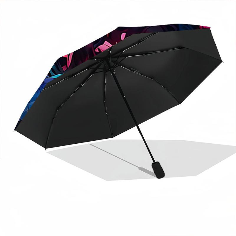 1pc Flaming Anime Characters Automatic Opening and Closing Umbrella - Suitable for Various Occasions, Outdoor Activities, Lightweight and Durable