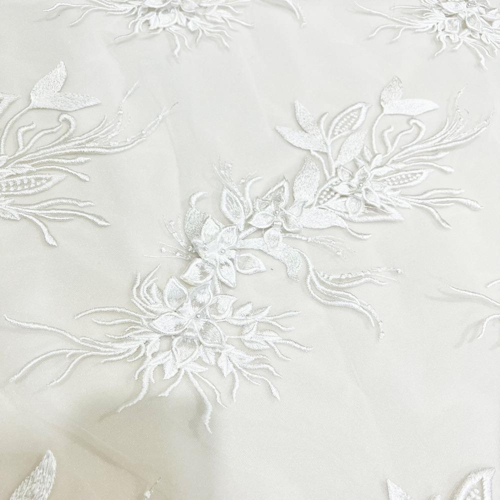 Lace Texture Embroidered Floral Patches Handmade Mesh-Backed Patches  DIY Projects