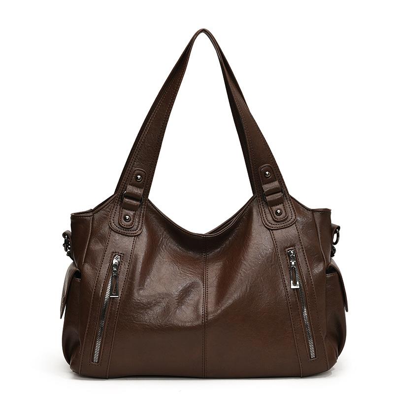 Bags Women's tote bags Large capacity autumn and winter single shoulder retro new retro textured single shoulder handbags