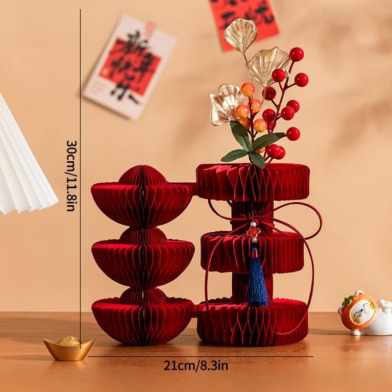 Horse Shape Ornaments For  Chinese New Year Desktop Parper Honeycomb Balls Festival Party Gifts Room Decoration