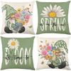 New Spring Cushion Cover Floral Elf Print Decorative Polyester Cushion Cover Bedroom Cushion Cover