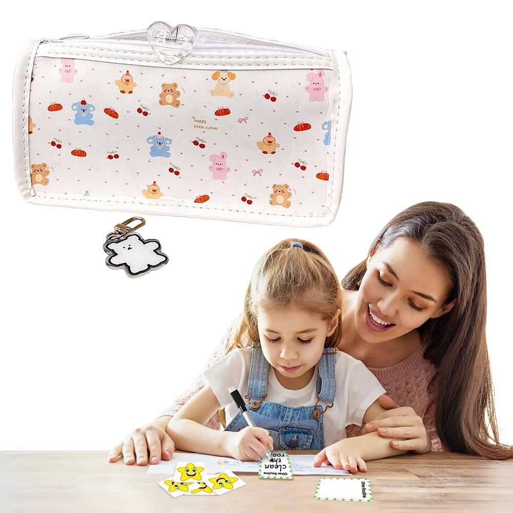 

Transparent Pencil Case Triangular Pen Box New Animal Park Pen Bag