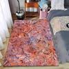 Abstract Leaf Pattern Area Rug In Orange and Purple Tones. Suitable for Use As an Anti-slip for Living Room Bedroom Sofas