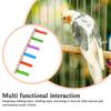 Papageienleiter Holz Nymphensittich Leiter Spielzeug Hochbelastbar Multifunktional Krallen Schärfwerkzeuge Interaktives Käfigzubehör Für