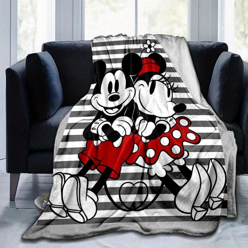 1 ks, Útulná deka s Mickeym a Minnie pro domácí dekoraci: Perfektní dárek do ložnice, obývacího pokoje, na cesty, kempování, do auta