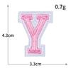 Exquisite Pink Embroidered Alphabet Patch for Jackets & DIY Decor