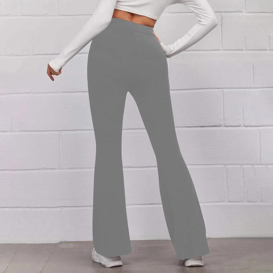 Women's Elastic Waist Solid Color Yoga Pants Athletic Running Casual Leggings