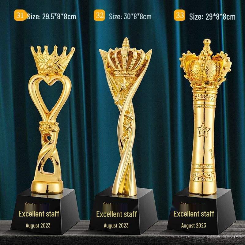 

Креативний смоляний кубок для щорічних зборів з танців, декламації та спорту - Варіанти: Золотий, Срібний, Бронзовий