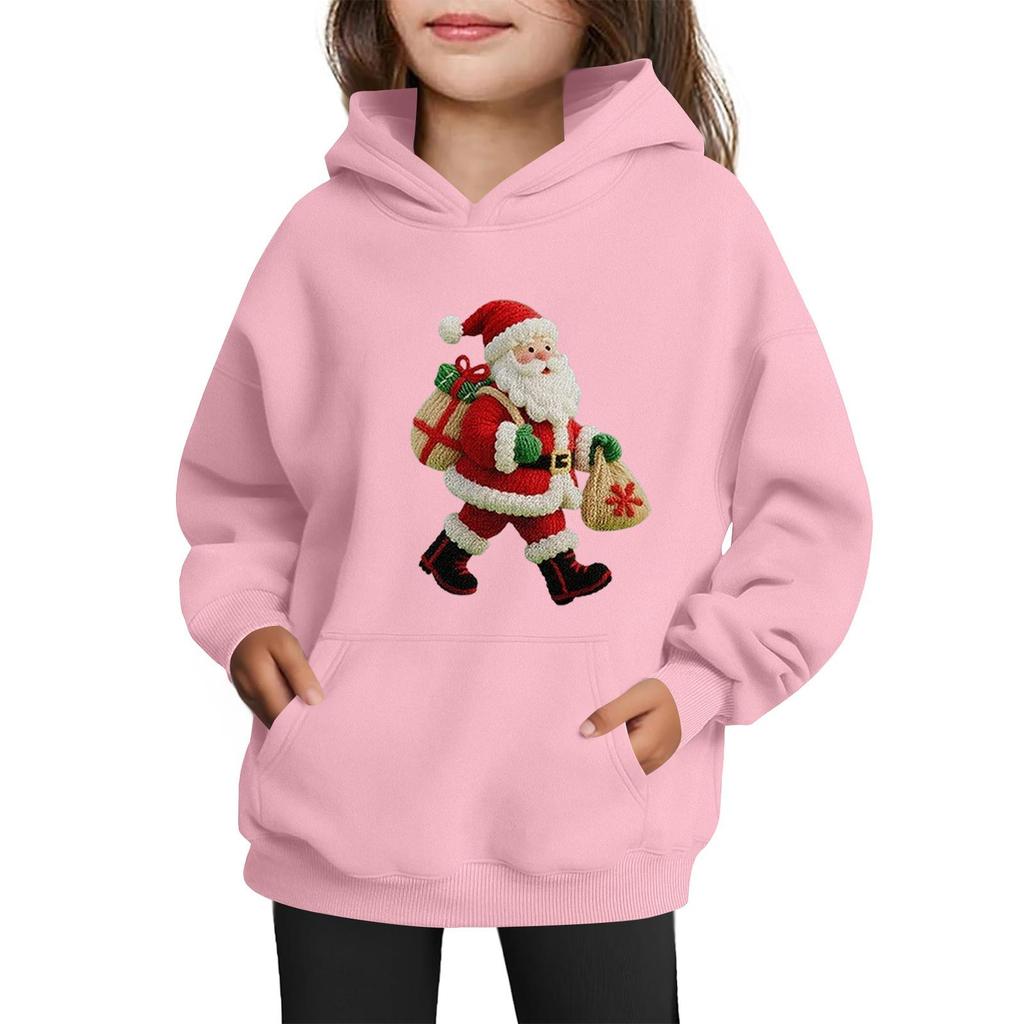 Sweatshirts For Teen Girls Hoodies Long Sleeve Drawstring Pullover Cute Printed Oversized Hoodie Christmas