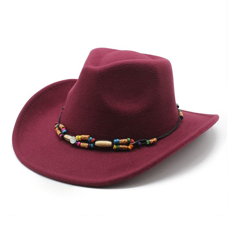 British Wool Western Ethnic Cowboy Hat