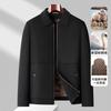 Men's Wool Woolen Lapel Jacket Autumn and Winter New Middle-aged and Old Business Casual Removable Goose Down Liner Jacket