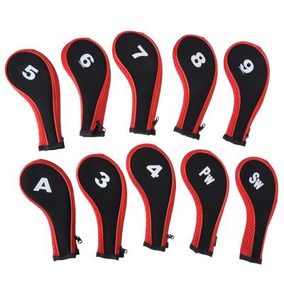 Golf Club Pole Cloth Headcover Protective Cover Heads Protector with Zipper