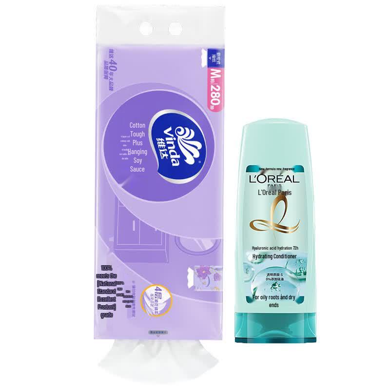 Vinda 4-Ply Hanging Tissues & L Oreal Hydrating Conditioner Bundle
