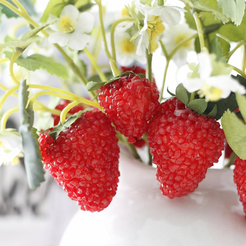 Kaufe 2 Kpfe Knstliche Geflschte Erdbeere Obst Kche Home Hochzeit Party  Dekoration Wohnkultur Hause Dekoration Zubehr zum Preis ab 6.13 | Joom