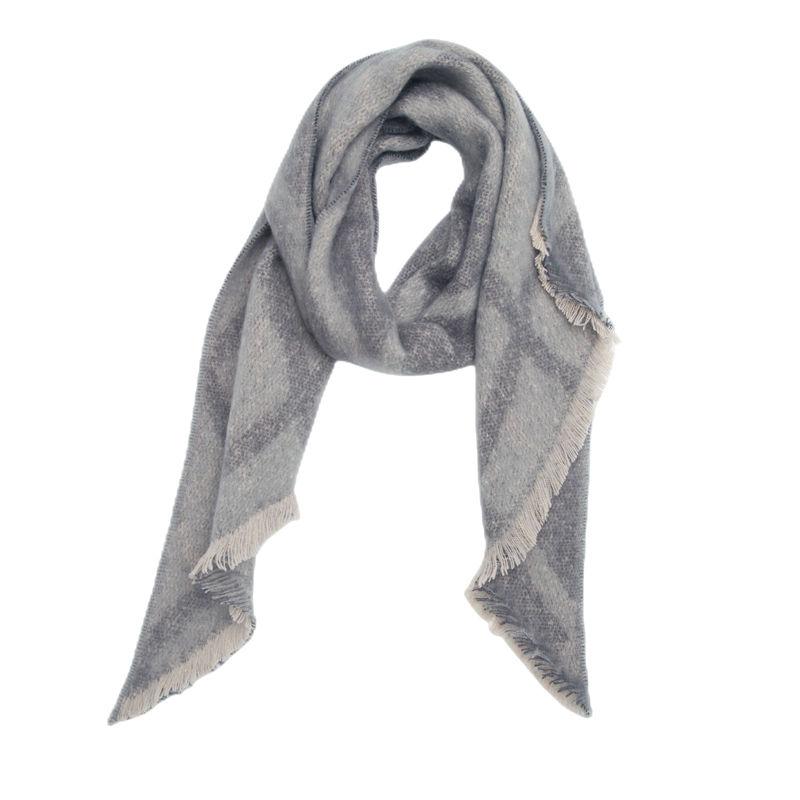 Diagonal Scarf Fashion Women Shawl Yarn Rhombus Shawl Circle Keep Warm
