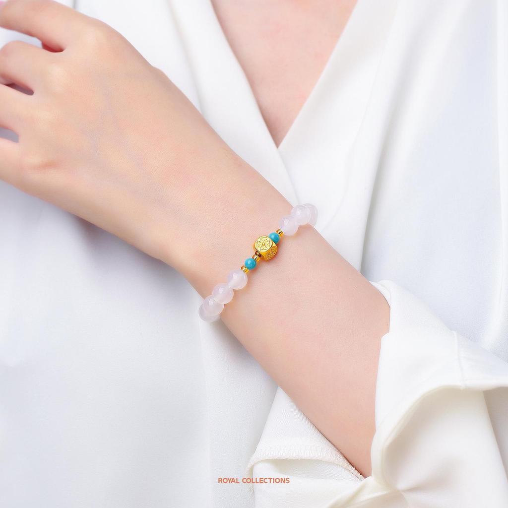 Genuine Yellow Agate Four-Direction Bracelet - Chinese Original Design Gift