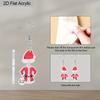 2D Flat Santa Claus Clothes Dangling Earrings, Lightweight Acrylic Material, Ideal for Party Gifts, Jewelry, and Christmas Gifts.