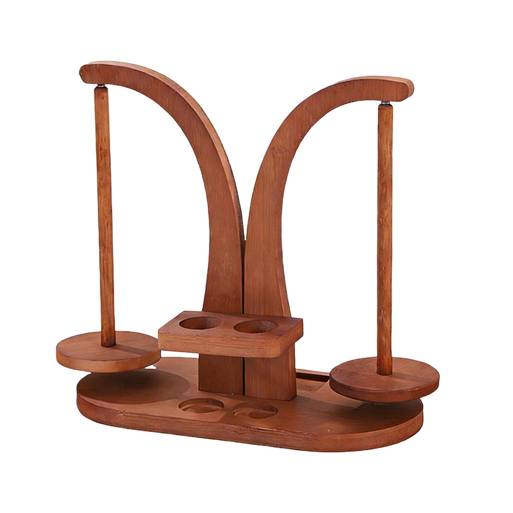 Woodens Yarn Stand With Rotatable Base For Home Knitting Tool Natural Woods