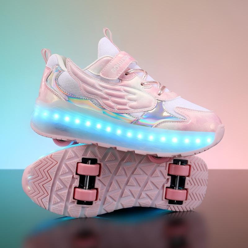 Roller Shoes with LED Lights Rechargeable Shoes with Wheels Wheeled Shoes
