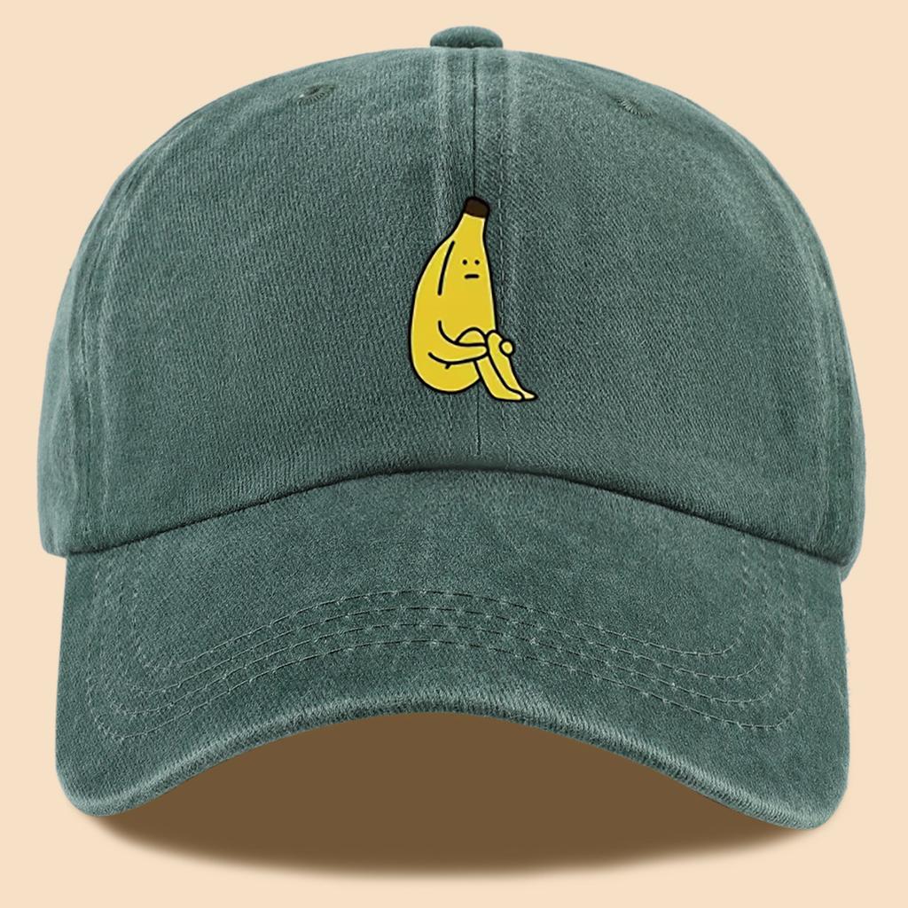 Banana Pattern Fun Printed Baseball Cap, Comfortable and Breathable Peaked Cap, Fashionable and Casual