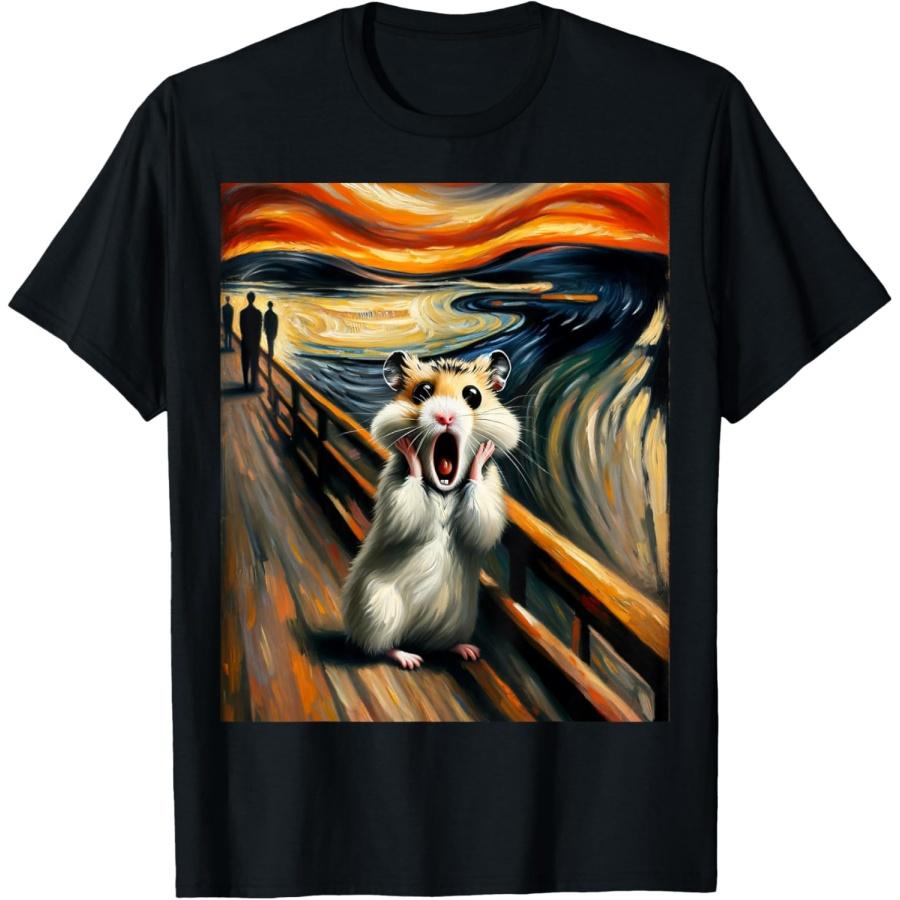 Scream Shirt for Hamster Lovers _ Artistic Hamster T-Shirt XXXXXL чёрный