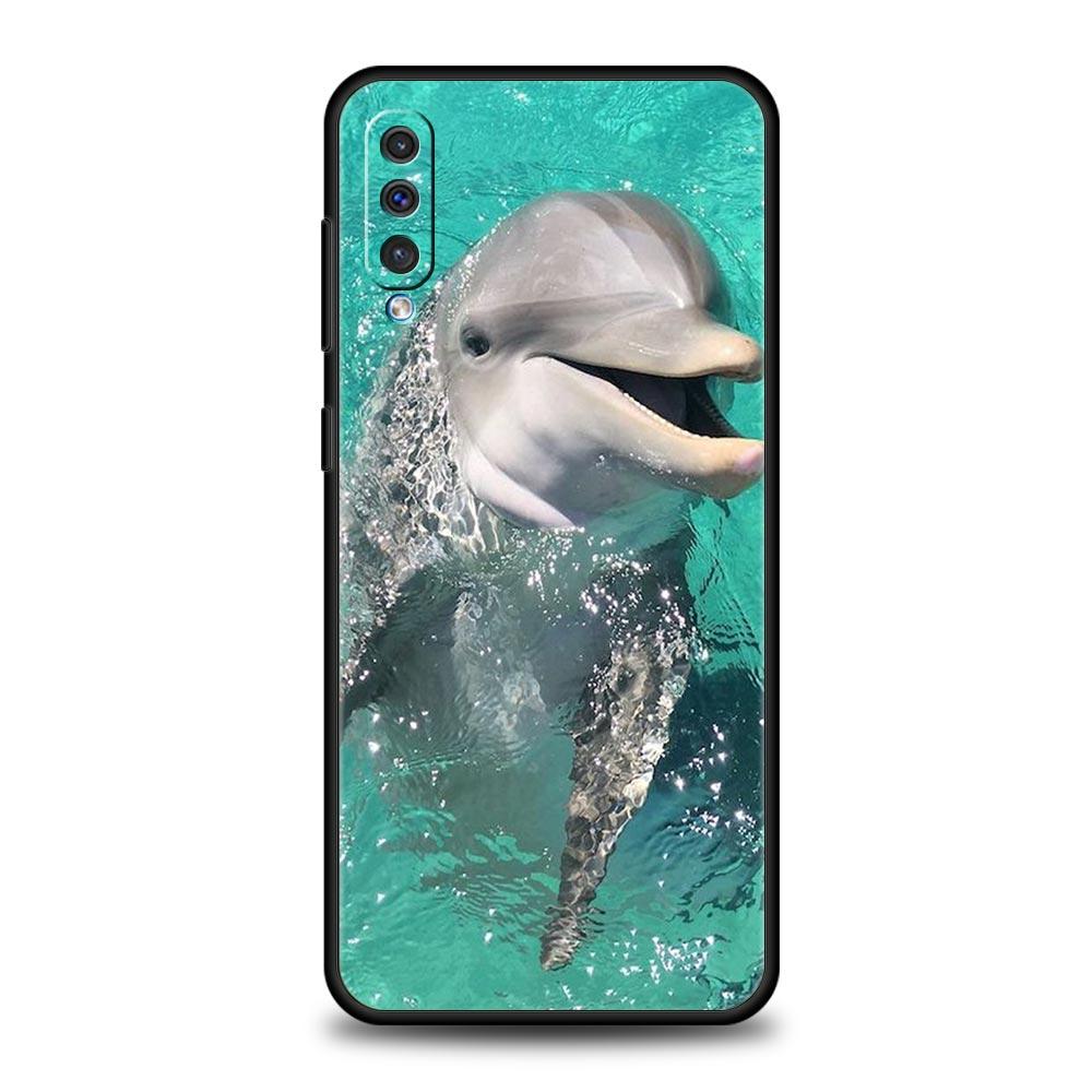 Ocean Animal Dolphin Phone Case for Samsung Galaxy A52 5G A12 A70 A50 A40 A20s A30 A10s A20e A10 A22 A72 A32 A02 A42 A04S Cover