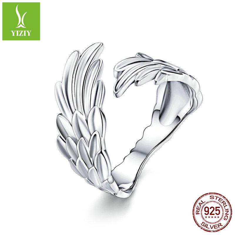 S925 Silver Open Ring Collection Picture Wing Paw Print Adjustable Ring Ring