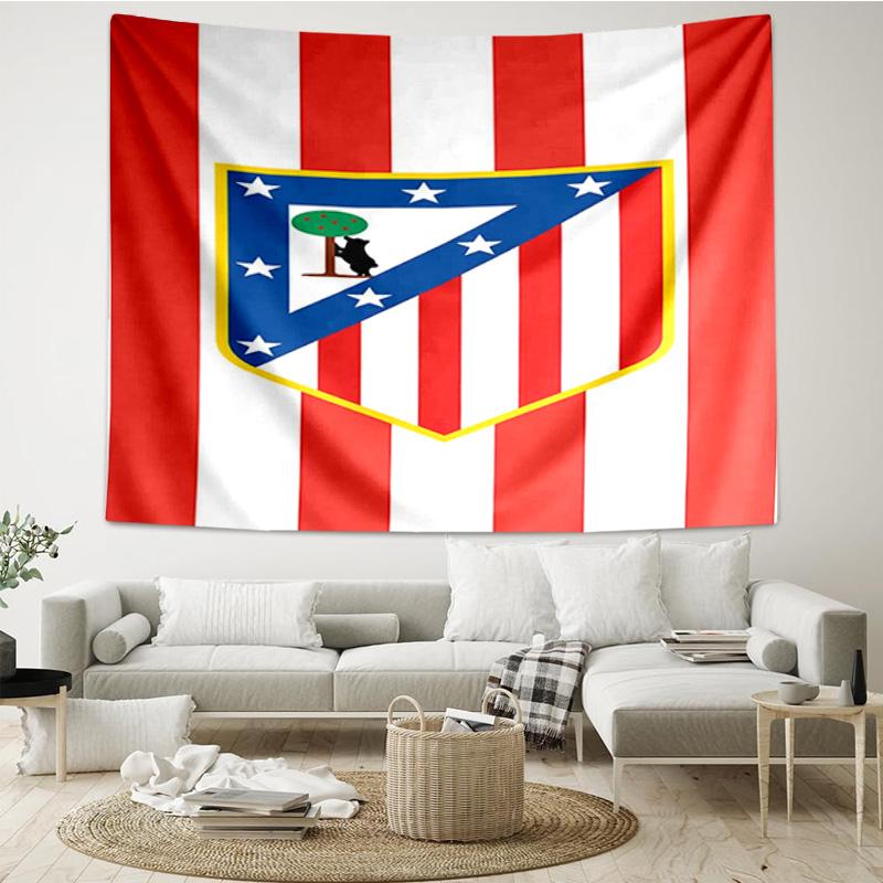 1PC Atletico Football Club Printed Tapestry Room Decoration Wall Hanging for Living Room Bedroom, dormitory, Birthday and Christmas gifts
