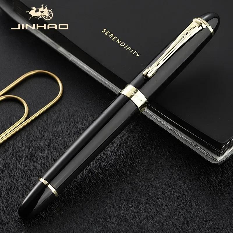 Jinhao X450 Fountain Pen Iraurita Nib Full Metal Golden Clip Luxury Pens Student Gift Stationery Office School Supplies