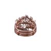 Rose Gold Diamond Princess Stackable Ring Set - European & American Fashion Women's Engagement & Proposal Ring