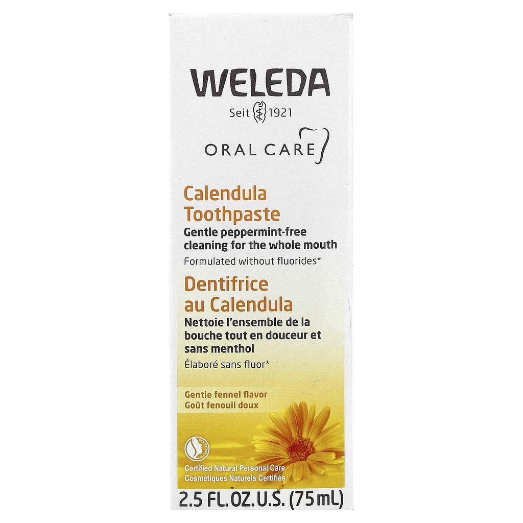 Oral Care, Calendula Toothpaste, Fennel, 75Ml(2.5Fl Oz)