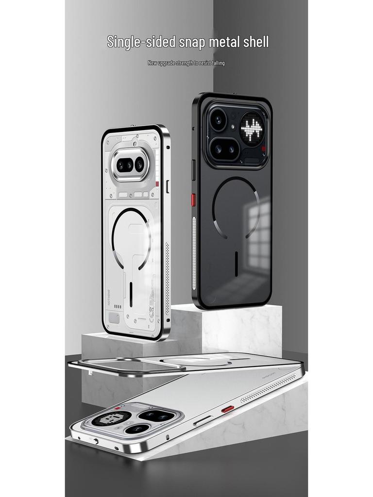 Nothing Phone 4 Pro Magnetic Metal Snap Drop-Proof Frosted Case